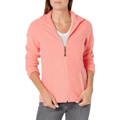 Image de Amazon Essentials Veste à Fermeture Éclair intégrale, en Polaire Douce, Coupe Classique (Grandes Tailles Disponibles) Femme, Rose Corail, L