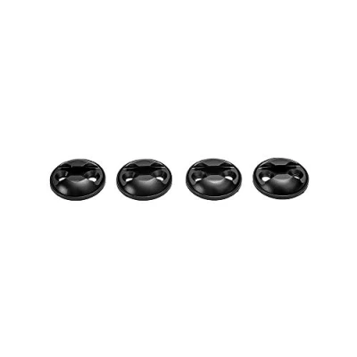 Image de Oldbones Lot de 4 points d&#039;ancrage ronds noirs pour rails d&#039;avion
