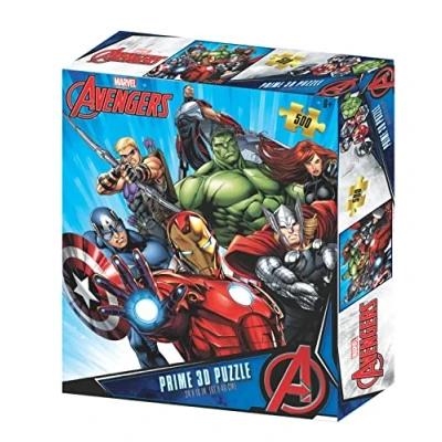 Image de Prime 3D Marvel Avengers Puzzle 3D, 32550, Multicolore, 61cm x 46cm