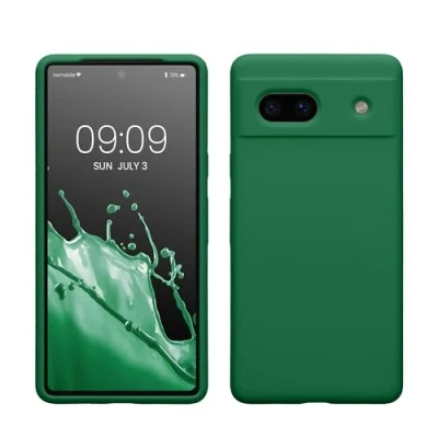 Image de kwmobile Housse Compatible avec Google Pixel 7a Coque de téléphone Protection Souple en TPU Silicone Vert Vif