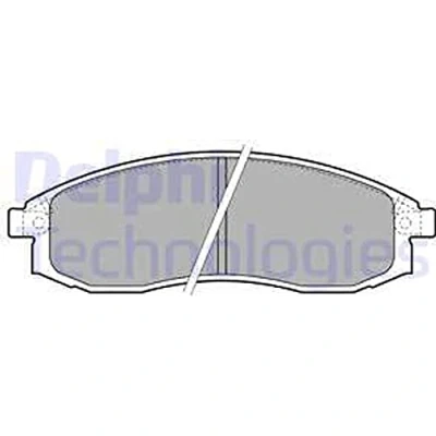 Image de DELPHI LP1759 Jeu de plaquettes frein avec indicateur d&#039;usure sans tôle anti bruit accessoires MITSUBISHI: L200 III Pick up