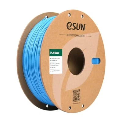Image de eSUN PLA Filament 1.75mm, Basic Précision Dimensionnelle +/ 0.05mm, Bobine de 1KG (2.2 LBS) Rapide pour 3D Imprimantes,Bleu Clair