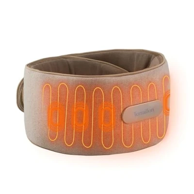 Image de TERRAILLON WAIST MASSAGER, Ceinture Chauffante/Massage Dos, Lombaires et Ventre 2 Modes Massage : vibration compression, 3 niveaux de température, rechargeable en USB C