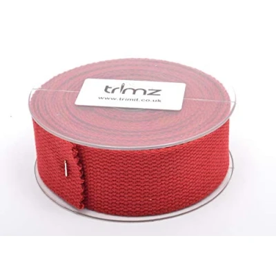 Image de Trimz Sangle en coton, rouge foncé, 40 mm