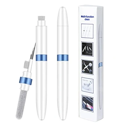 Image de Kit Nettoyage Airpods, Nettoyeur Airpods Pro 1 2 3 Gadget Portable pour avec Brosse en Microfibre Douce Écouteurs Bluetooth, 4 in Multifonction Nettoyant Casques
