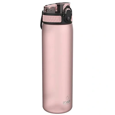 Image de Ion8 Gourde, 500ml, Anti Fuite, Facile à Ouvrir, Verrouillage Sécurisé, Lavable en Lave vaisselle, Sans BPA, Poignée de Transport, S&#039;adapte aux Porte gobelets, Nettoyer, Rose Clair