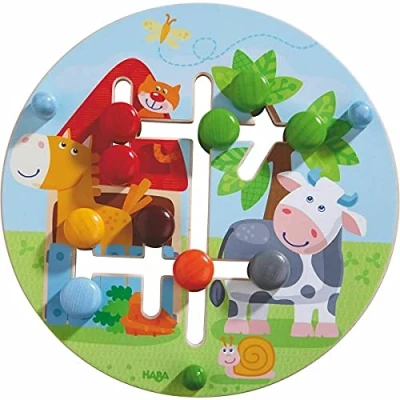 Image de HABA Motorikbrett Bauernhof WELT Jouet en bois pour enfants, Taille: One Size, Multi coloured