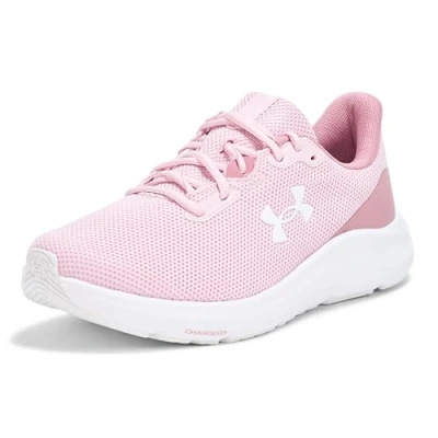 Image de Under Armour Charged Pursuit 4 Chaussures de running sur route, Femme, Taille: 40, Prime pink / elixir white Tissu matière synthétique
