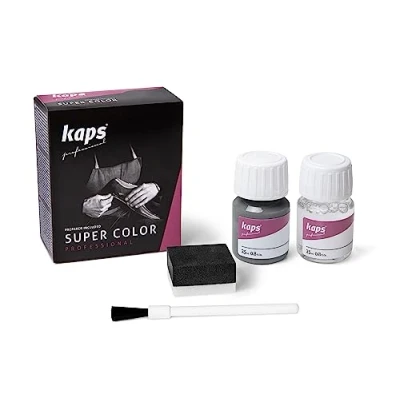 Image de KAPS Super Color Teinture pour Cuir Naturel Matières Synthétiques et Textiles 25 ml Plusieurs couleurs, 114 Light Grey
