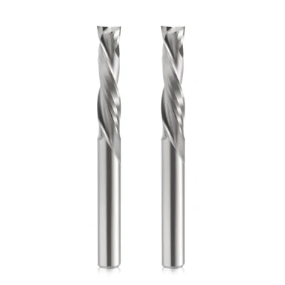 Image de EU_HOZLY UP&amp;DOWN 5 x 22 mm Coupe deux flûtes en spirale Tige de Pour routeur CNC, compression Lot 2 embouts bois