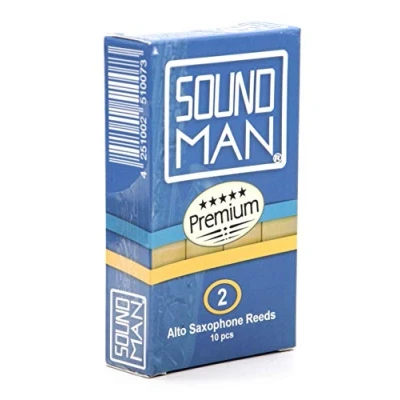 Image de 10 Anches Soundman® pour Saxophone Alto l&#039;usage quotidien Anche Saxo Reeds pièces (Dureté: 2,0)