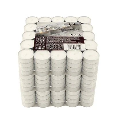 Image de Hofer Bougies Chauffe plat 300 pièces 4 heures de combustion Cire non parfumée, sans gouttes, longue durée, qualité UE