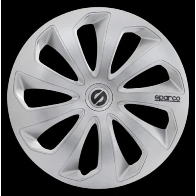 Image de SPARCO SPC1670SV Enjoliveur Sicilia, Argent, Set de 4, 16&quot;
