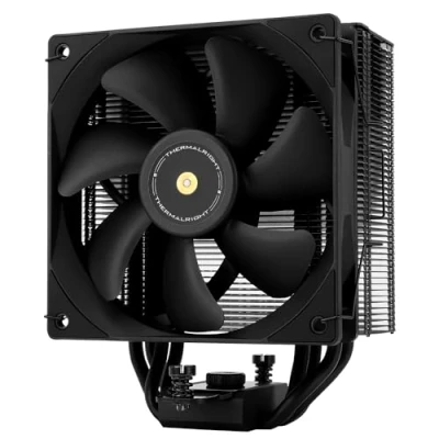 Image de Thermalright Assassin Spirit 120 EVO DARK Refroidisseur d&#039;air pour processeur avec caloducs de 4 x 6 mm, ventilateur TL E12B V2 PWM, 156 mm haut, Intel 1700/1150/1151/1200, AMD : AM4 AM5,