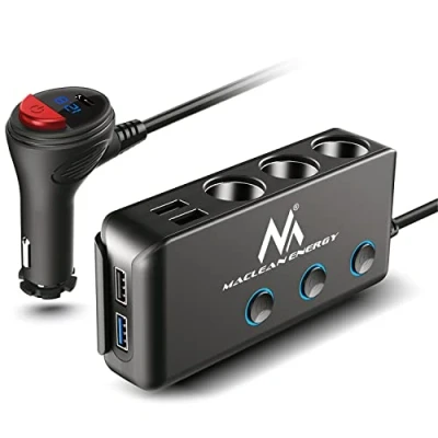 Image de Adaptateur allume cigare Maclean MCE218 12 24V 4xUSB PD QC