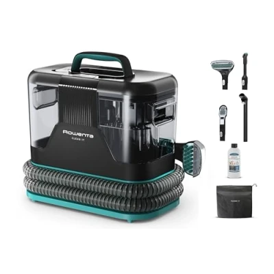 Image de Rowenta, Clean it, Shampouineuse, Détacheur nettoyeur de tache, Rapide et facile, Intérieur voiture, 750W, IN5020F0, Bleu/Noir