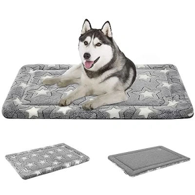 Image de EMPSIGN Panier Chien Réversible (Frais et Chaud), Coussin Petit Taille (61x46x2,8cm), Tapis Lavable, Matelas Lit Mousse Haute Densité