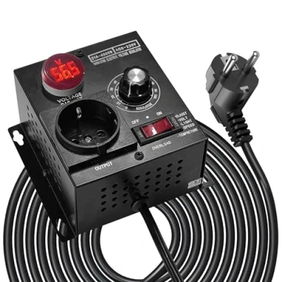 Image de Régulateur De Tension, AC 220 V 4000w Variateur Vitesse Pour Moteur, SCR Puissance Dimmer La Commande L&#039;alimentation Électrique