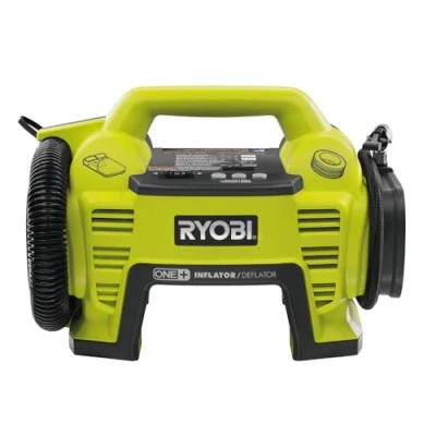 Image de RYOBI Compresseur gonfleur 18V jusqu&#039;à 10,3 bars / 210 L/min Livré avec 3 embouts de gonflage R18I 0
