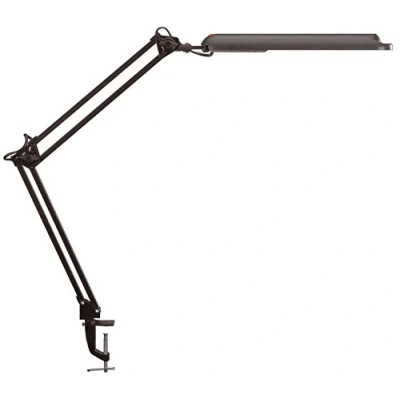 Image de MAUL Lampe de bureau LED MAULatlantic à pince lumière du jour 6500 K &amp; 860 lm avec tête d&#039;éclairage réglable Sigle GS (sécurité contrôlée) Noir