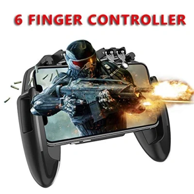 Image de Newseego PUBG Mobile Game Controller, Manette de Jeu à 6 Doigts pour téléphone avec déclencheur L1R1 joysticks Shooter Sensitive et But Trigger Controller Android iOS Knives Out