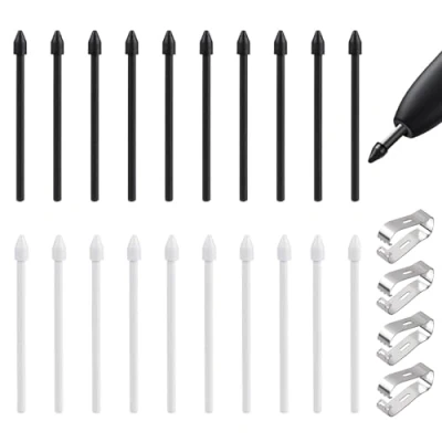 Image de MHDUYEG 20 Pièces Pointes De Remplacement pour Stylo S Samsung Galaxy S6/S6lite/S7/S7+/S7fe/S8/S8+/S8ultra/S21ultra/S22ultra/S23ultra/Note10/Note20 Stylet Tablette avec Pince Outil