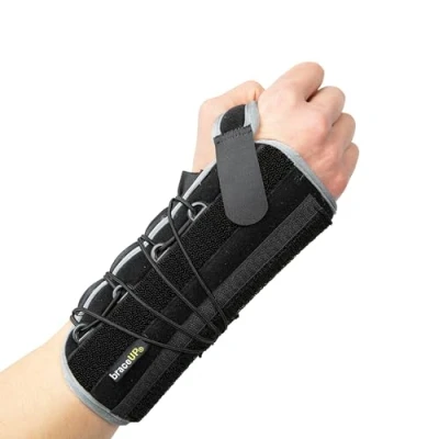 Image de BraceUP Quick Wrap Attelle de poignet pour le canal carpien, la tendinite et l&#039;arthrite Orthèse maintien main du (Main Gauche)