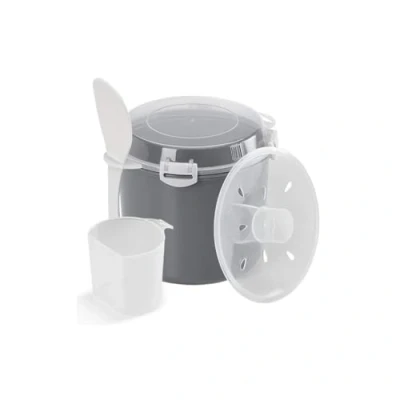 Image de Cuiseur à riz Metaltex Modèle Micro ondes 2.2L Gris Cuisson rapide