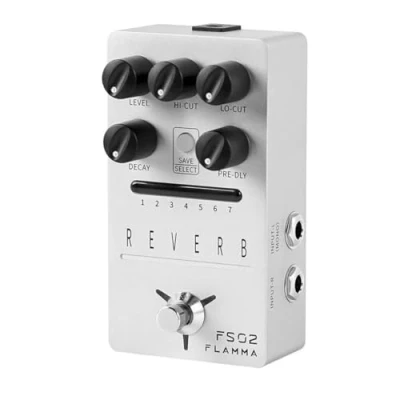 Image de pédale de guitare pour FLAMMA FS08 FS07 FS06 FS05 FS03 FS02 FS01 Reverb, d&#039;effets 7 emplacements stockables, 11 effets modulation True Bypass (FS02)