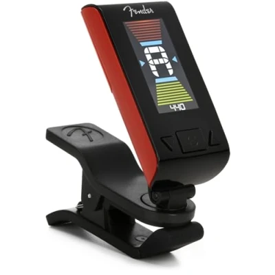Image de Fender Accordeur Original (BQ 10), Écran LCD Lumineux, Accordage Chromatique Basé sur les Vibrations, Fiesta Red