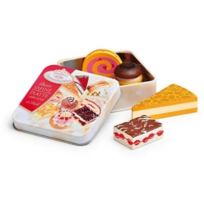 Image de Erzi Pretend Play en bois épicerie Merchandize crémeuse à pâtisserie Coppenrath et Wiese, 9 x 2.8 cm version anglaise