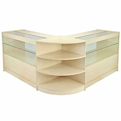 Image de MonsterShop Collection Orion avec 3 Comptoirs de Magasin et Réception Finition Laminée en Érable