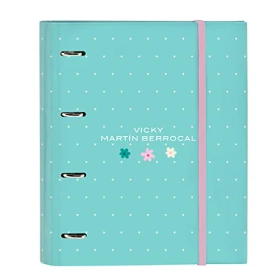 Image de VMB Mint Paradise Classeur 4 anneaux de 35 cm avec 100 feuilles A4, idéal pour les enfants différents âges, confortable et polyvalent, qualité résistance, 27 x 3,5 32 cm, Vert menthe