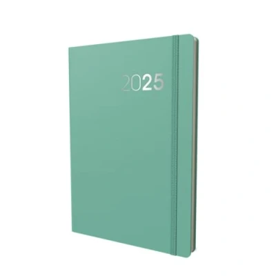 Image de Collins Legacy Agenda semainier 2025 format A5 Menthe CL53.61 25 Planificateur hebdomadaire professionnel avec couverture douce au toucher