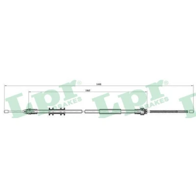 Image de LPR C0702B Câble De Frein 1430/1070 à tambour RENAULT: Kangoo I, I Express