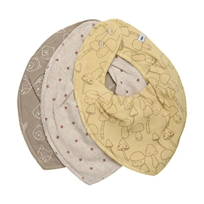 Image de pippi Bandana Bib Uni AOP (3 pack), bavoir triangle bébé,