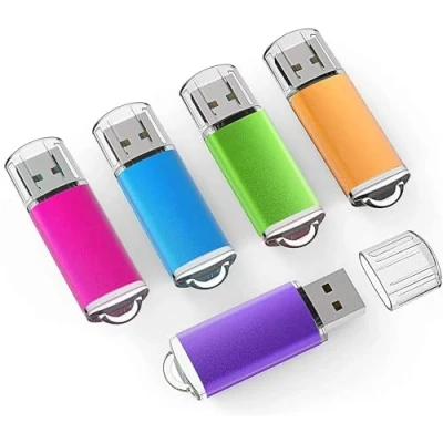 Image de Fenglangrong Lot de 5 clés USB 2.0/3.0 Bleu/violet/rose/vert/orange 1 Go