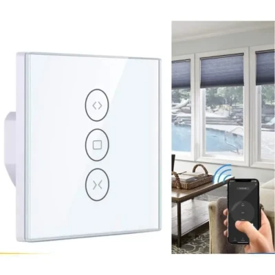 Image de WiFi Interrupteur Volet Roulant Connecté,Interrupteur Intelligent Mural de Rideau Compatible avec Alexa,Smart Life,Google Home,Timer