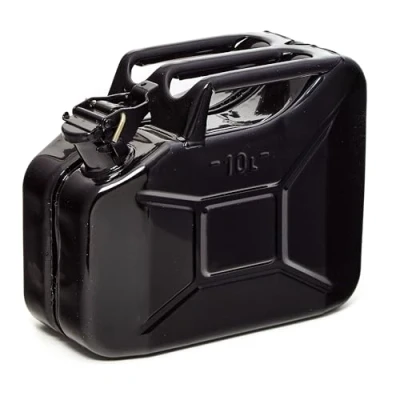Image de BW© Jerrican en métal pour carburant 10 l Noir RAL 9005 Certifié TÜV et homologation ONU Fabriqué Europe