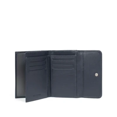 Image de Hexagona Portefeuille 3 Volets Compatible Cartes de crédit, CNI et permis Conduire pour Femme Collection Soft Marine en Cuir