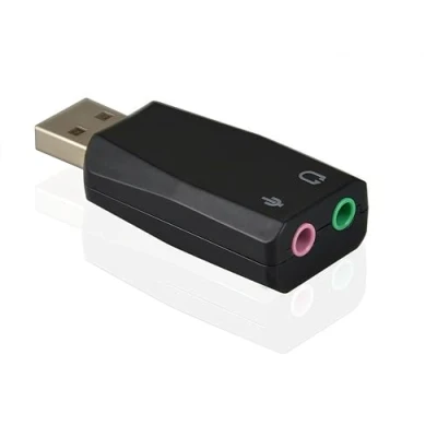 Image de ADWITS Adaptateur Audio stéréo USB 3D externe avec Prise Jack 3,5 mm pour Microphone Casque, Carte Son sans Pilote Win Mac OS Linux PS4