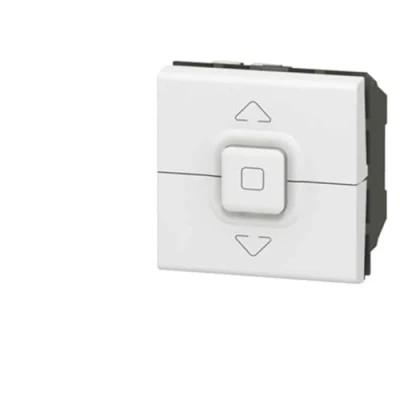 Image de Legrand 077026 Interrupteur de Volets Roulants 500W Mosaic, 2 Modules, Blanc
