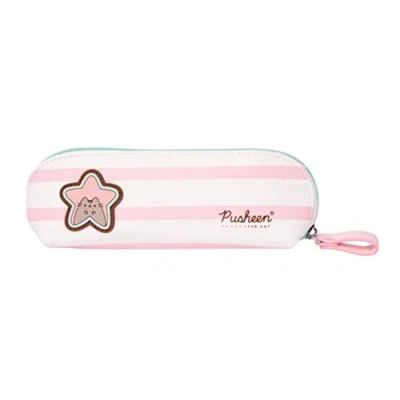 Image de Erik® Trousse rayée Pusheen The Cat Rose Collection 22,5 x 9 5 cm
