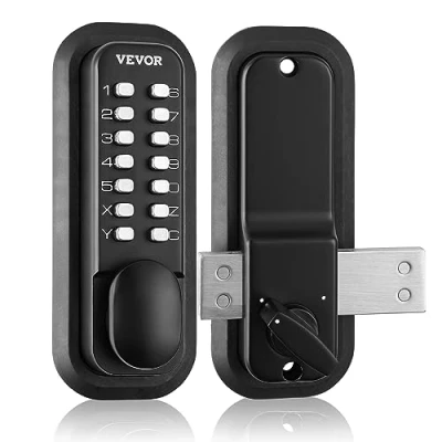 Image de VEVOR Keyless deurslot met mechanisch codeslot, 40/50 mm retrostijl 14 wachtwoordslot, 35 65 deurdikte combinatiecode Geschikt voor garage, hotel, kantoor, studio enz.