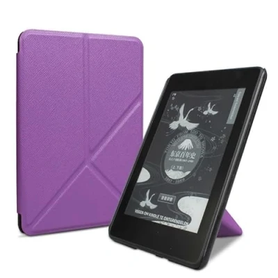 Image de Etui Pliable pour Kindle Paperwhite 7 Pouces 12ème Gen 2024 et Colorsoft Signature Edition, Coque Mince légère en Cuir PU avec Auto Wake/Sleep &amp; Multi Viewing Angles (Violet)