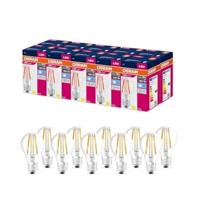 Image de OSRAM Valeur d&#039;étoile LED Classic A100 lampe pour la prise E27, forme de poire, fil, 1521 lumens, blanc froid (4000K), remplacement des ampoules 100W conventionnelles, non dimmables, 10 pack