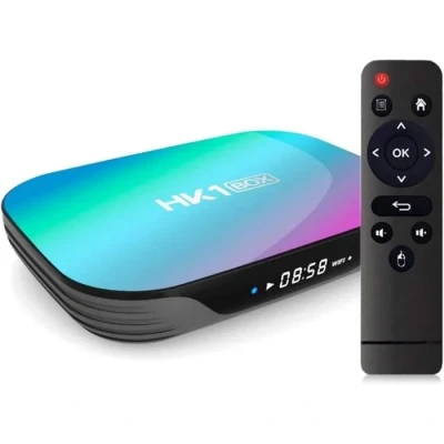 Image de Sofobod HK1 Box TV Android 9.0, 4 Go RAM 128 ROM, S905X3 Quad Core 64 bits Cortex A55, GPU G31™ MP2, 2.4G/5G Dual WiFi BT4.0 H.265 Décoding LAN 1000 RJ 45, HD 8K Smart