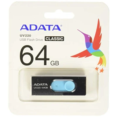 Image de ADATA UV220 lecteur USB flash 64 Go Type A 2.0 Noir, Bleu Neuf