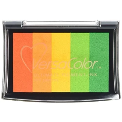 Image de Rayher Coussin encreur « Versacolor », MULTICOLORE, 5 couleurs, 1 pce., 4,7X7,5cm, sol. aqueuse, séchage lent, papier, carton, toile, embossage, scrapbooking, invitations, vœux 2839734