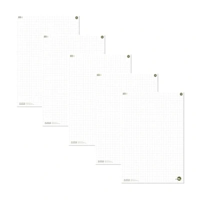 Image de Staufen Ursus Style Blocs de papier pour flipchart, 5 pièces 20 feuilles chacune, 68 x 99 cm, 80 g/m² vierge